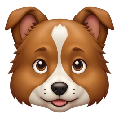 the snide face of a dog sticker