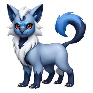 Absol-Zorua-Fakémon-hybrid-creature (full body)  sticker