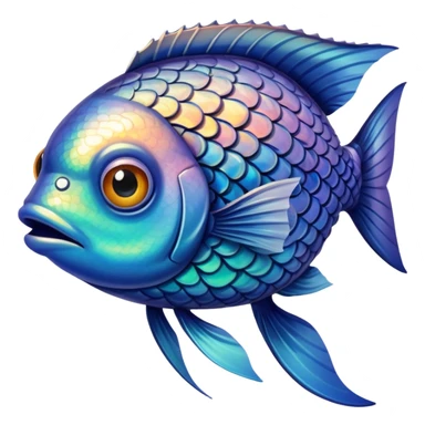 Fish with suspicious eyes  sticker