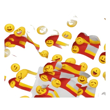 Un drapeau rouge et jaune avec le mot écrit dessus zapa sticker