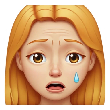 Blonde ginger crying sticker