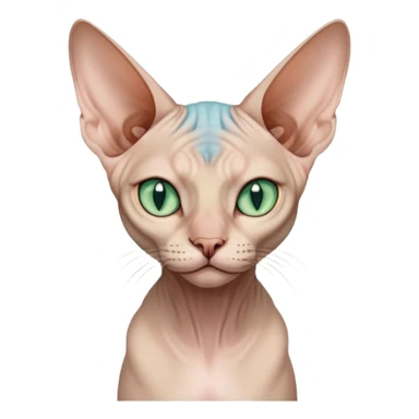 Sphynx cat with light bluegreen eyes sticker