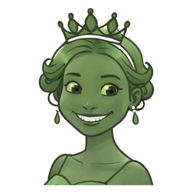 smiling girl with tiara in Paris sticker