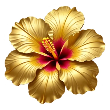 Gold hibiscus with 5 petals  sticker