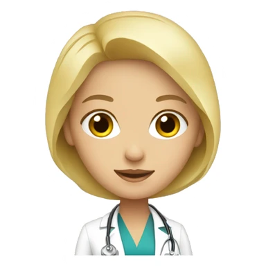 blonde ultrasound doctor sticker