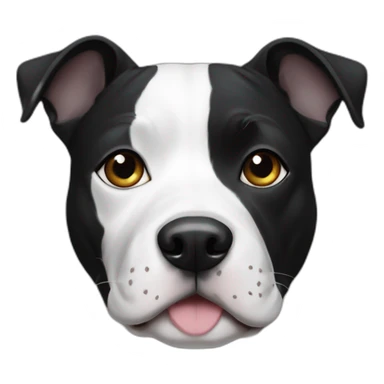 Black and white staffie sticker