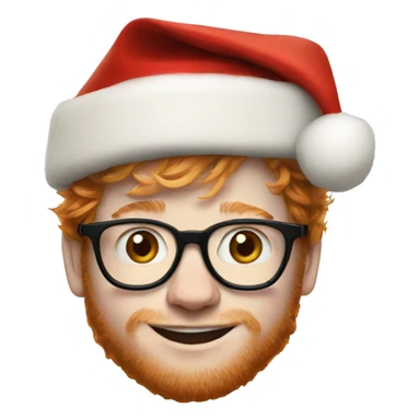 Ed Sheeran with santa hat sticker