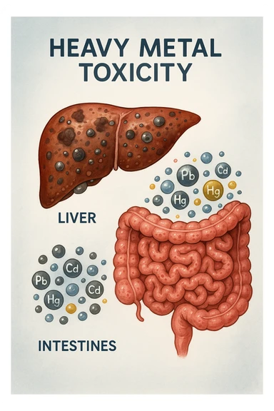 fegato e intestino intossicato da metalli pesanti sticker