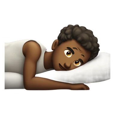 boy lying on stomach looking thinking 1 more day? sticker