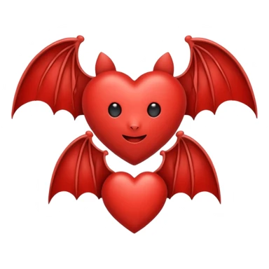heart with bat wings sticker
