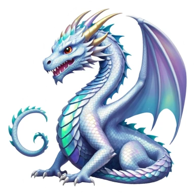 White dragon sticker
