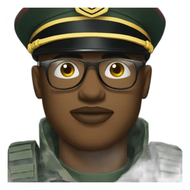 marine corps rapper with glasses sticker