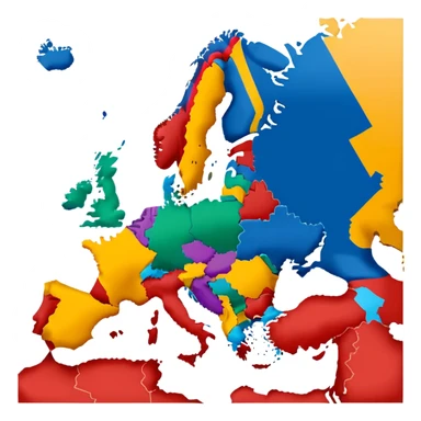 Map of Europe  sticker