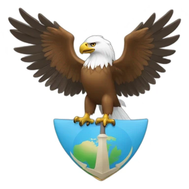 Un aigle faisant la guerre sticker