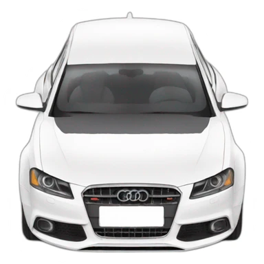 White Audi a4 sticker
