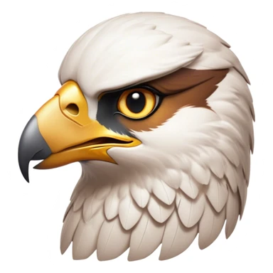 Cinematic Noble Falcon Portrait Emoji, Poised and majestic, with a streamlined, muscular build, a sharply hooked beak, and intense, piercing eyes that exude focus and speed, Simplified yet sharp and sophisticated features, highly detailed, glowing with a soft, amber radiance, high shine, intelligent and commanding, stylized with an air of aerial authority, focused and swift, soft glowing outline, capturing the essence of a watchful and confident falcon that appears ready to soar out of the screen with effortless power! sticker