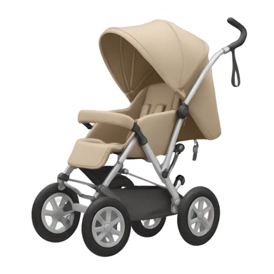 aesthetic beige stroller sticker