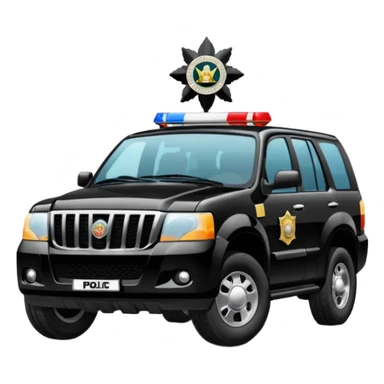 Black car fo officers India suv sticker