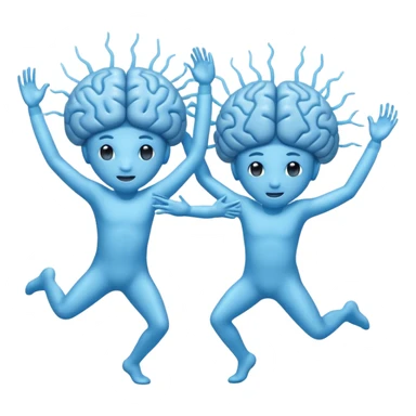 Last two brain cells dancing sticker