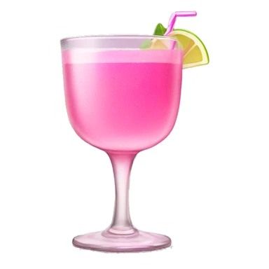 pink drink in fancy glass sticker