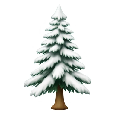  actual white fir christmas tree isolated.  sticker