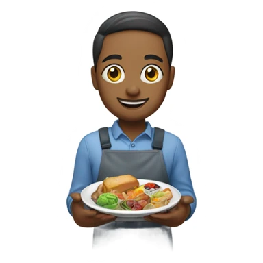 a customer who is holding his meal sticker