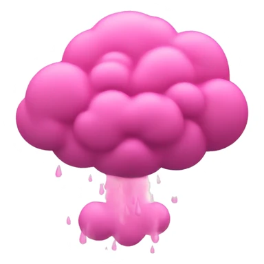 man's vape forming a large pink rain cloud sticker