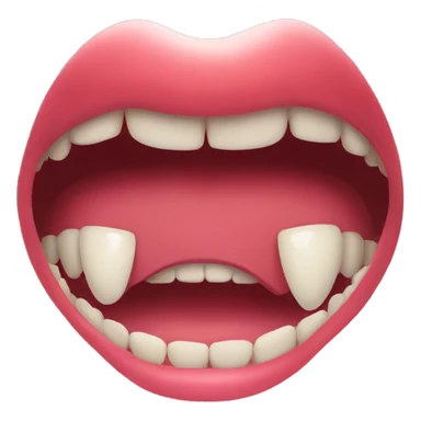 giant mouth, tiny eyes sticker
