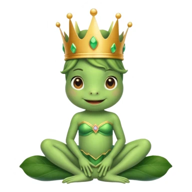 cute frog princess sitting on bed sticker