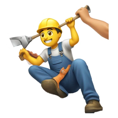 Guy repairing roof sticker