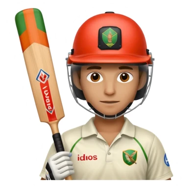 cricket batsman sticker