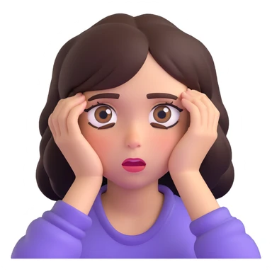 girl rolling eyes sticker