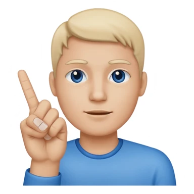 🩵 with middle finger sticker