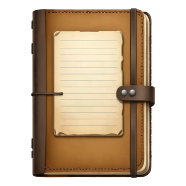 A beat up field notebook sticker