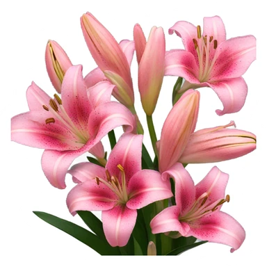 pink lilies  sticker