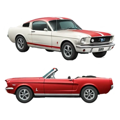 Red ford mustang  sticker