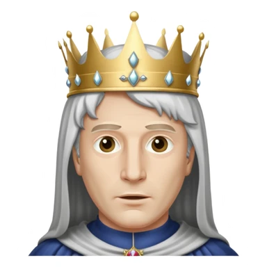 King Baldwin IV close-up with silver mask and crown sticker