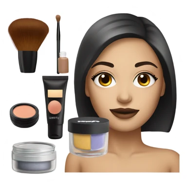 Makeup kit and a white girl sticker