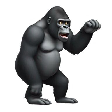 Gorilla farting sticker
