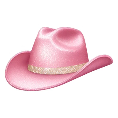 light pink sparkly country hat not on a person sticker