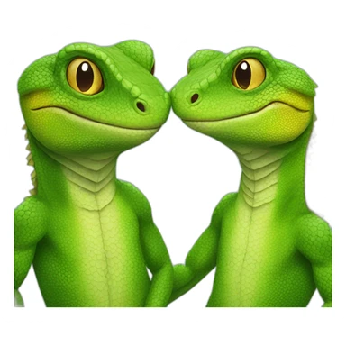 A lizard couple  sticker