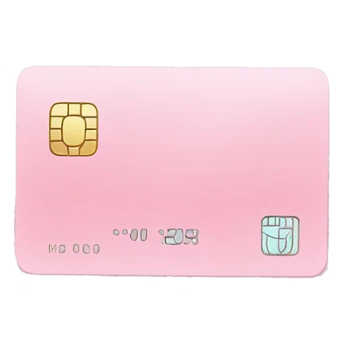 pastel pink credit card sticker