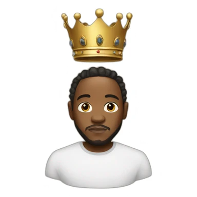 Kendrick Lamar with locks and his crown  sticker