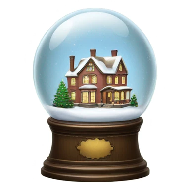 Realistic Victorian Christmas snowglobe sticker