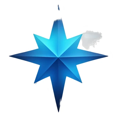 gradient blue north star sticker