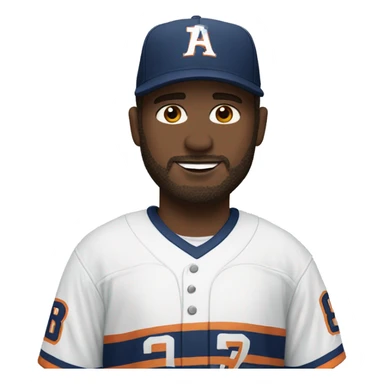 White male, brunette hair wearing a Houstons jersey  sticker