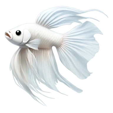 White betta fish happy sticker