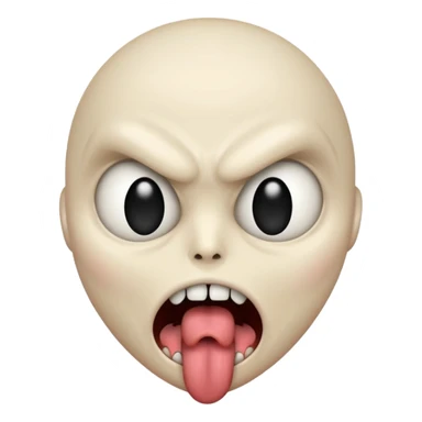 scp 096 with his tongue out sticker