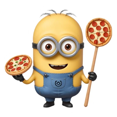 un minions  del cartone animato con la pelle di colore viola e che abbiamo il pizzetto come barba sticker