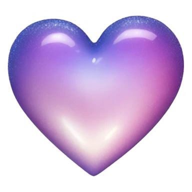 sparkly indigo-lilac-gradient iridescent heart sticker